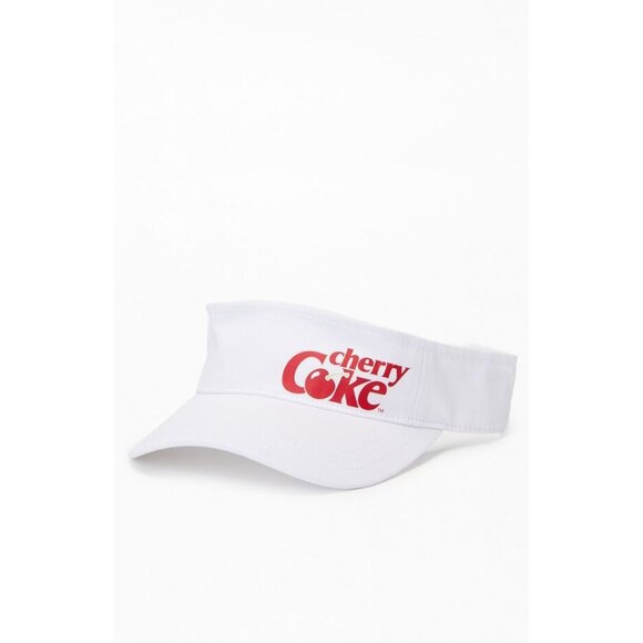 CHERRY COKE White Unisex Visor Hat NEW New with tags - Picture 1 of 2